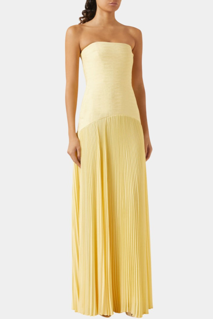 Deia Mesh Maxi Dress | Bell Sleeves, Front Slit