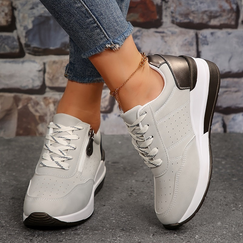 Zapatillas Atléticas de Lona – Comodidad Total con Tonos Azul Marino Versátiles