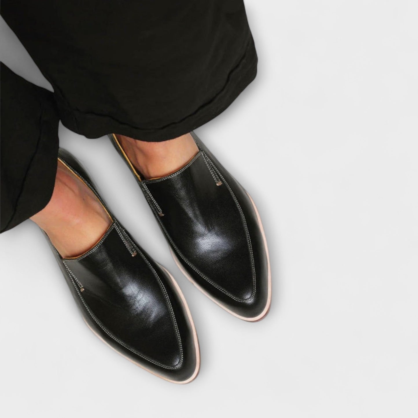 Momount Mujer Mocasines Punta Estrecha – Piel Slip-On Plano Suave Minimalista