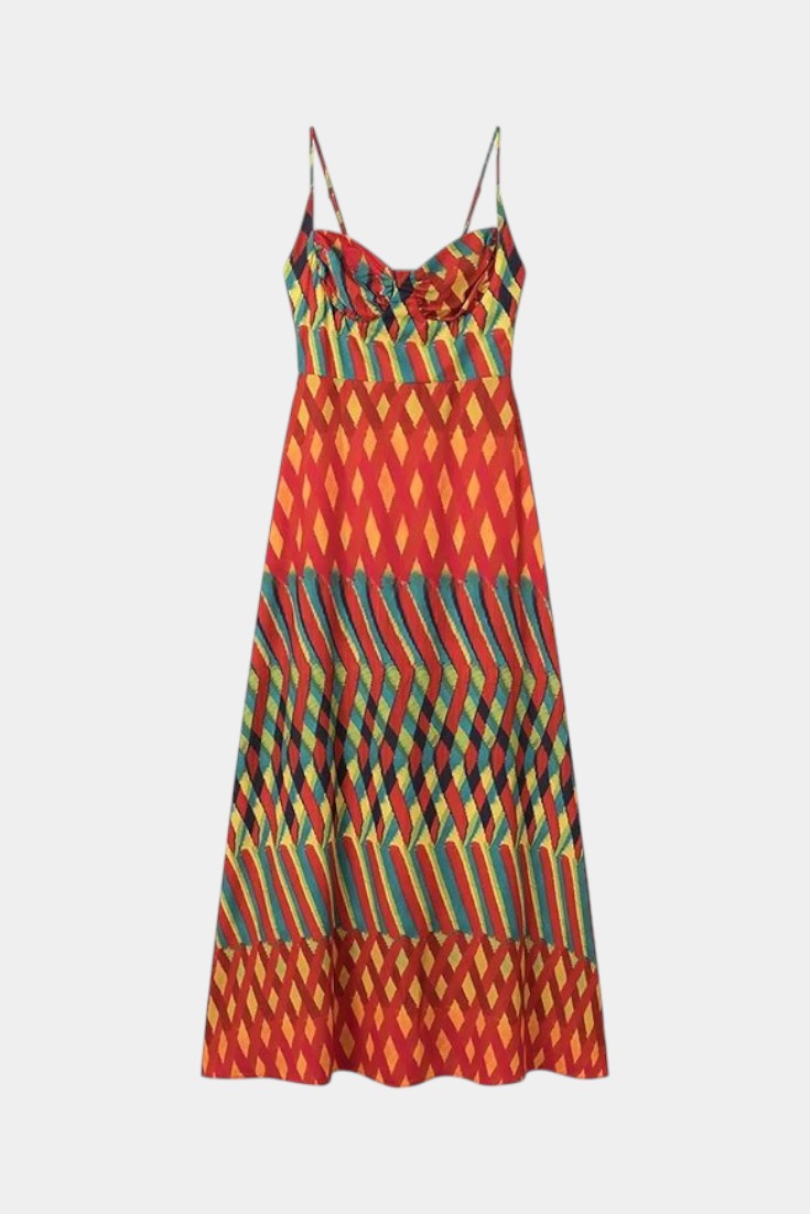 Esperanza | Vestido Largo Bohemio de Gasa con Escote de Corazón