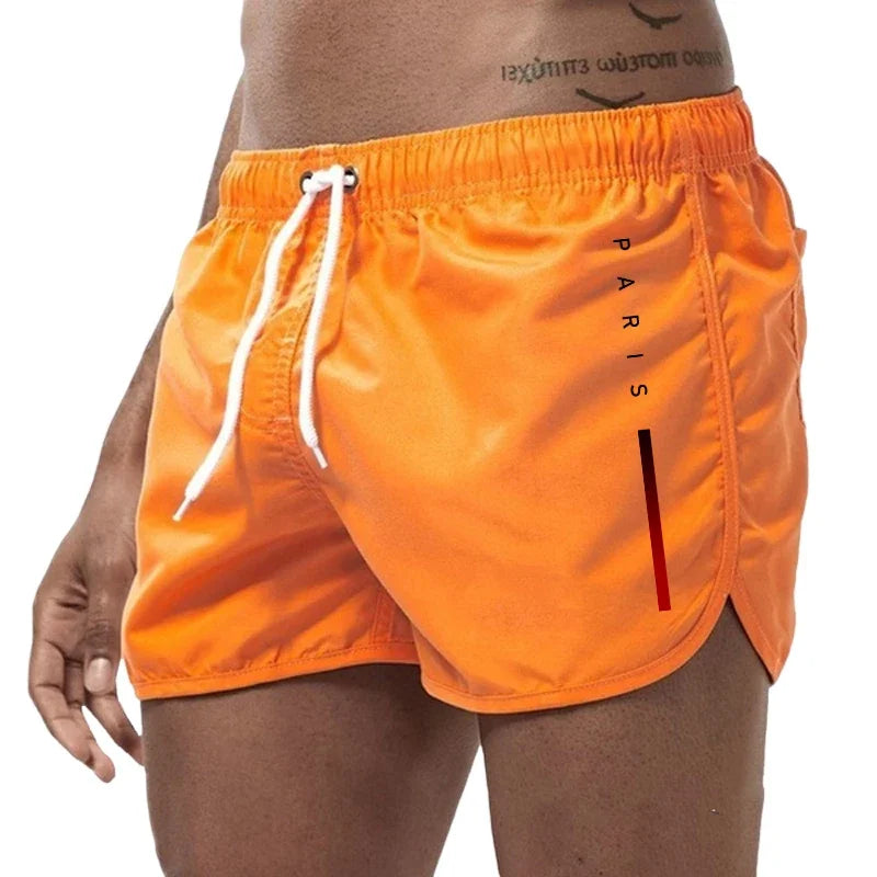 Bañadores de Hombre – Bañador Deportivo Negro de Secado Rápido con Detalle Lateral