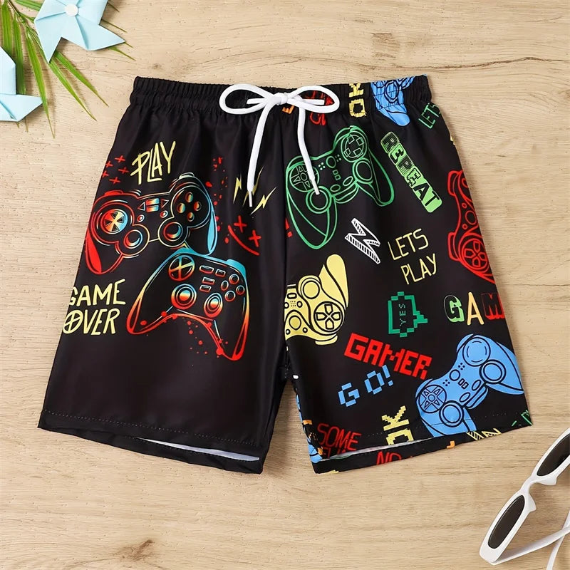 Bañadores de Hombre – Bañador con Estampado de Mando Retro y Largo Medio