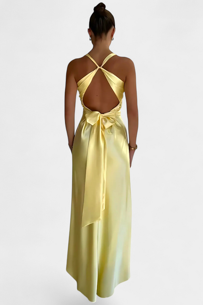 Dolores V-Neck Dress | Twisted Waist, Elegant Occasion