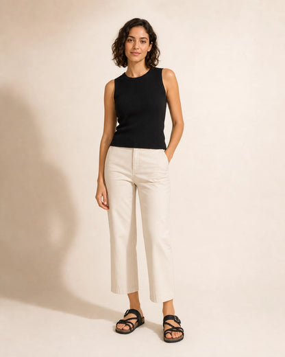 Sandalias planas de mujer con tiras trenzadas y hebilla — image 3