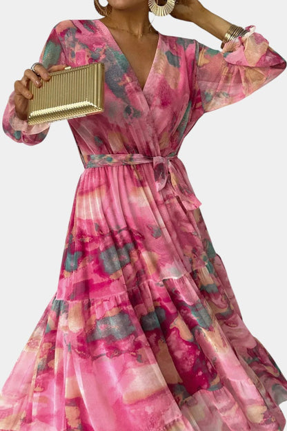 Dajana Floral Wrap Maxi Dress | Bold Print, Waist-Defining