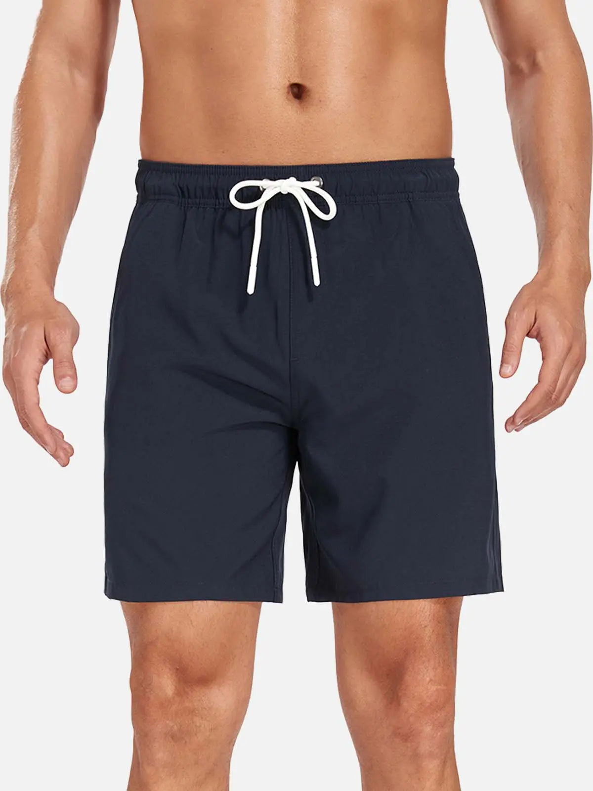 Bañadores de Hombre – Bañador Negro de Secado Rápido con Cordón Elástico
