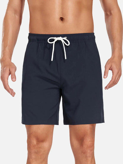 Bañadores de Hombre – Bañador Negro de Secado Rápido con Cordón Elástico