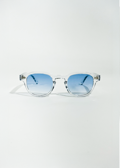 Celeste Clear Sunglasses | Blue Tint, UV400, Minimal