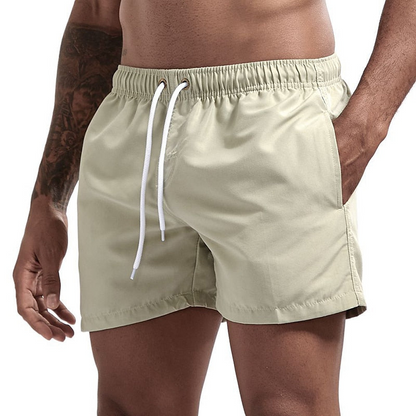 Bañadores de Hombre – Bañador Turquesa de Secado Rápido con Cordón y Bolsillo Lateral