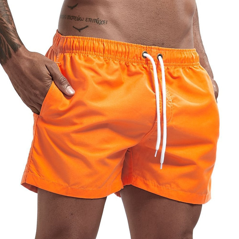 Bañadores de Hombre – Bañador Turquesa de Secado Rápido con Cordón y Bolsillo Lateral