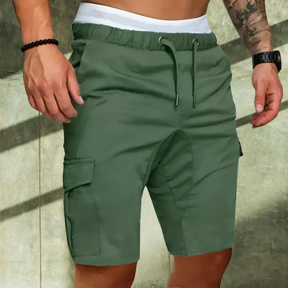 Pantalón Cargo Corto de Hombre Momount – Cinturón y Bolsillos con Solapa