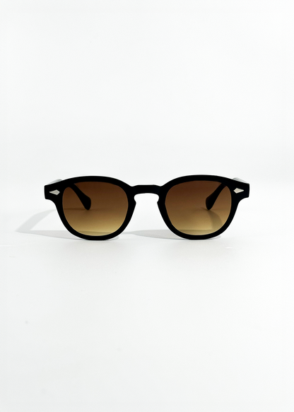Onyx Round Sunglasses | Black Frame, Dark Tint, UV400