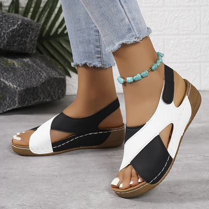 Belisario | Sandalias de Cuña con Plataforma y Tobillera