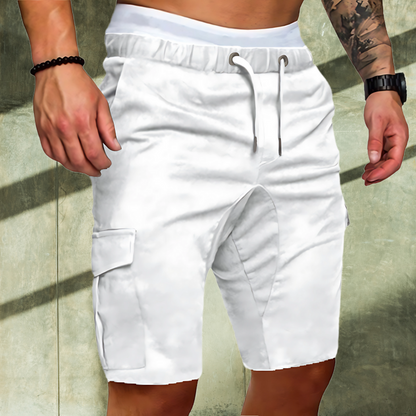 Pantalón Cargo Corto de Hombre Momount – Cinturón y Bolsillos con Solapa