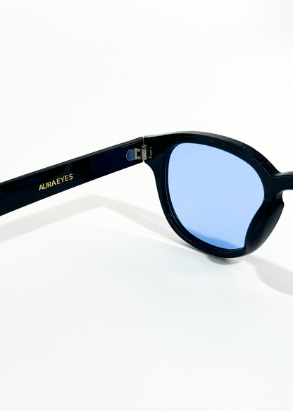 Luna Round Sunglasses | Blue Lens, UV400, Ethereal