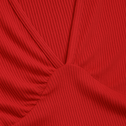 Mono de Mujer – Largo Completo Pierna Ancha Cuello en V Drapeado