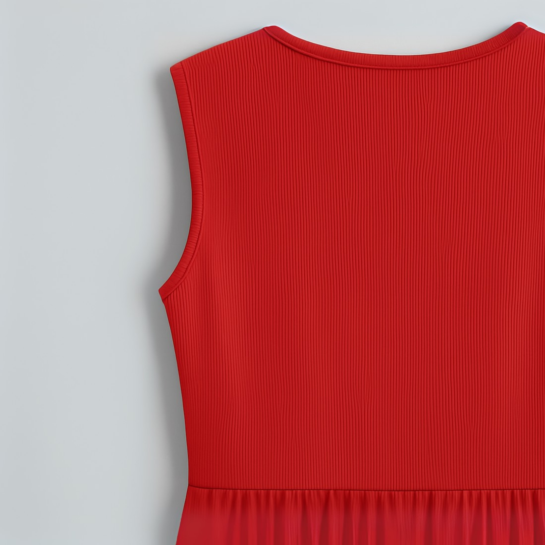Mono de Mujer – Largo Completo Pierna Ancha Cuello en V Drapeado