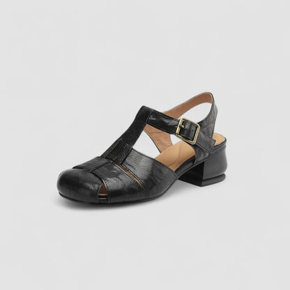 Cordelia | Zapatos Mary Jane de Cuero Vintage con Hebilla