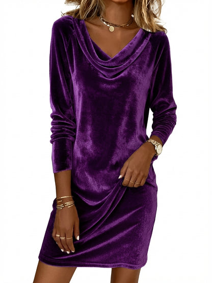 Valentina Fitted Dress - Purple