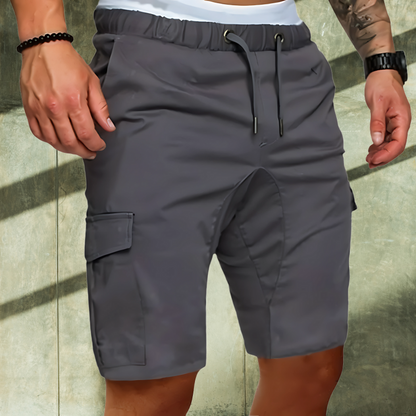 Pantalón Cargo Corto de Hombre Momount – Cinturón y Bolsillos con Solapa