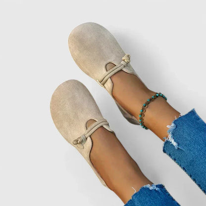 Women's Loafers – Round Toe Rope Detail Slip-On