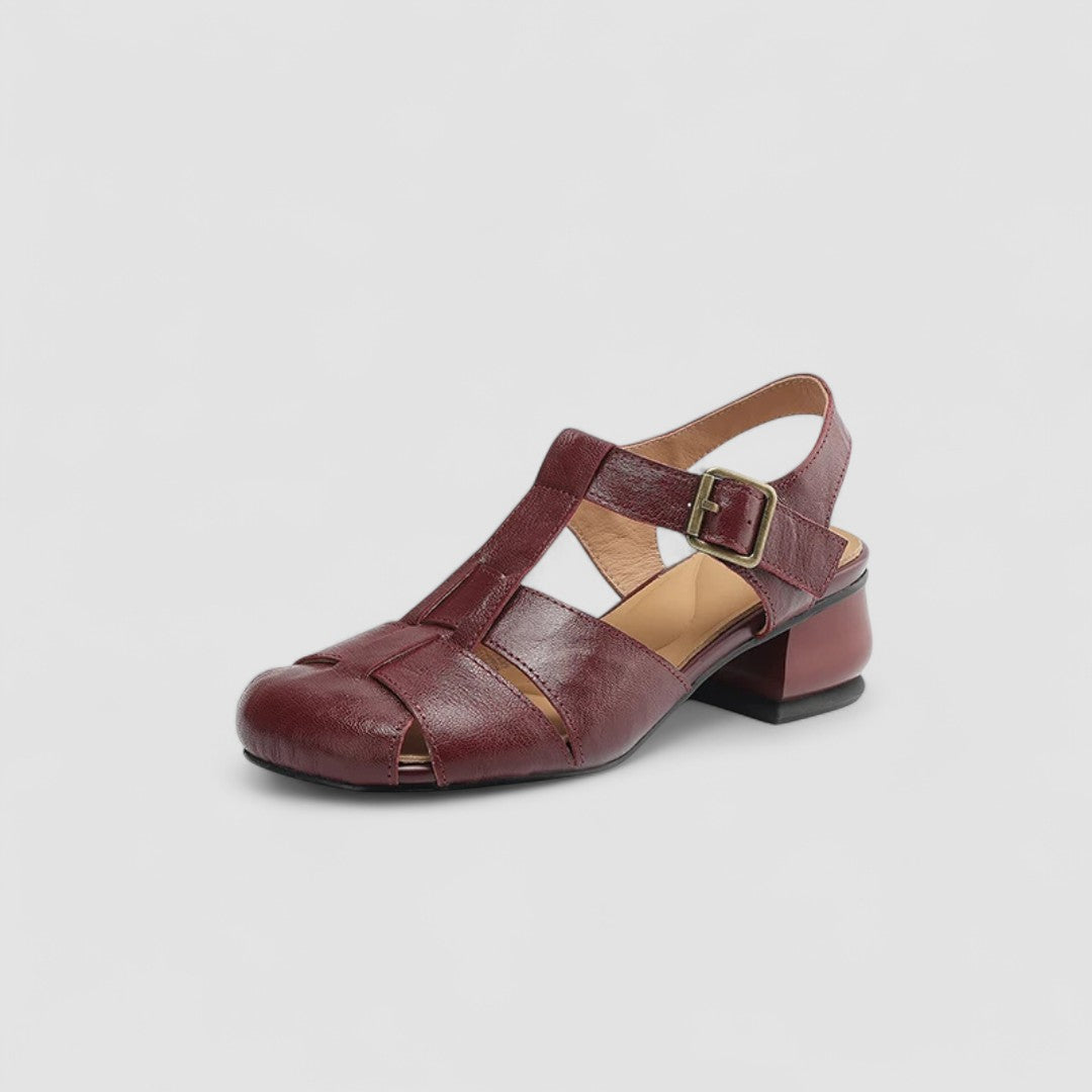 Cordelia | Zapatos Mary Jane de Cuero Vintage con Hebilla