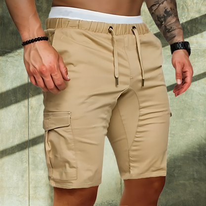 Pantalón Cargo Corto de Hombre Momount – Cinturón y Bolsillos con Solapa
