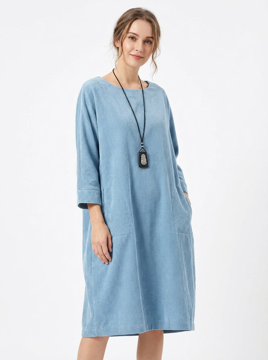 Maria Relaxed Dress - Light Blue