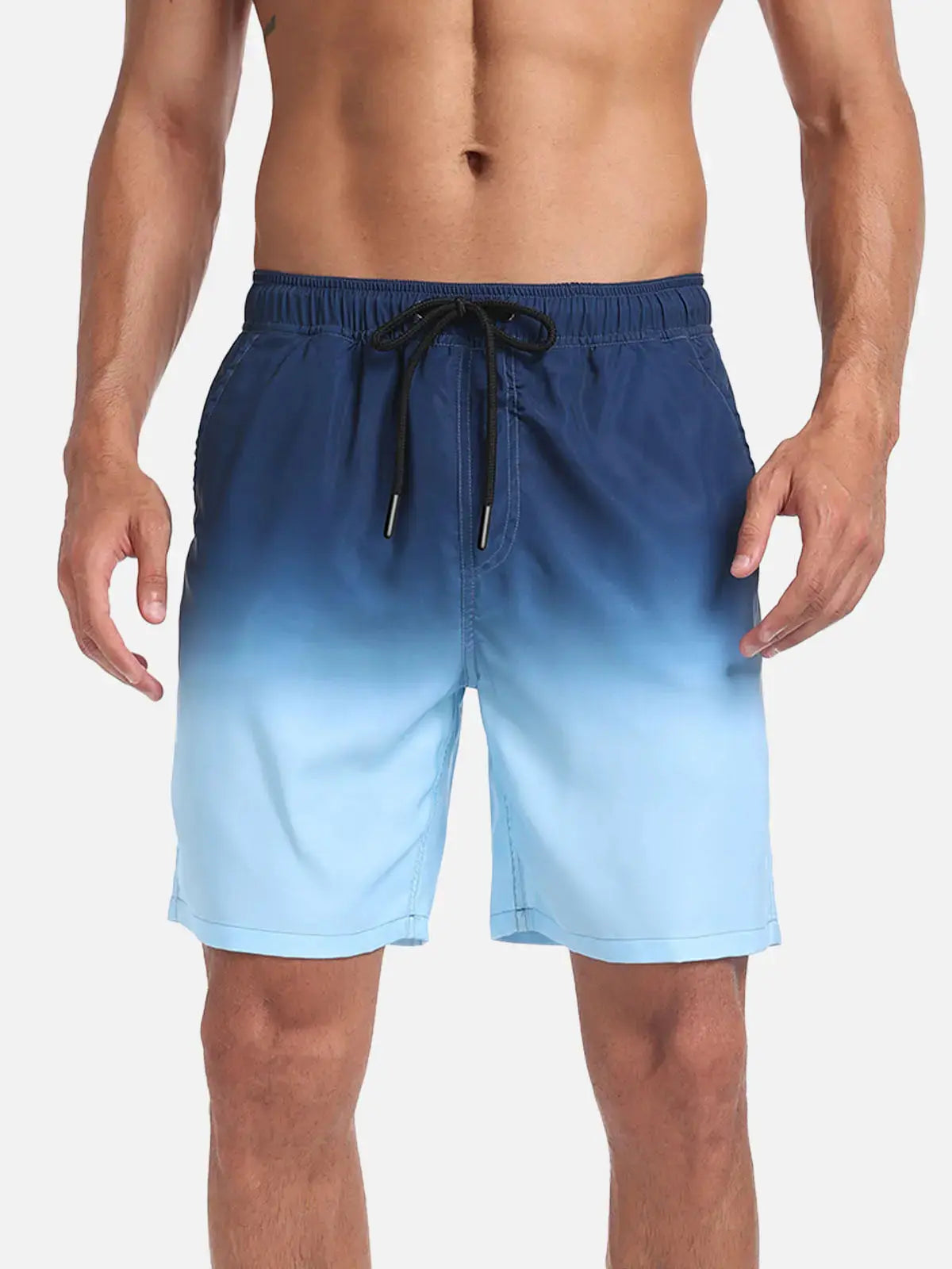 Bañadores de Hombre – Bañador Negro de Secado Rápido con Cordón Elástico
