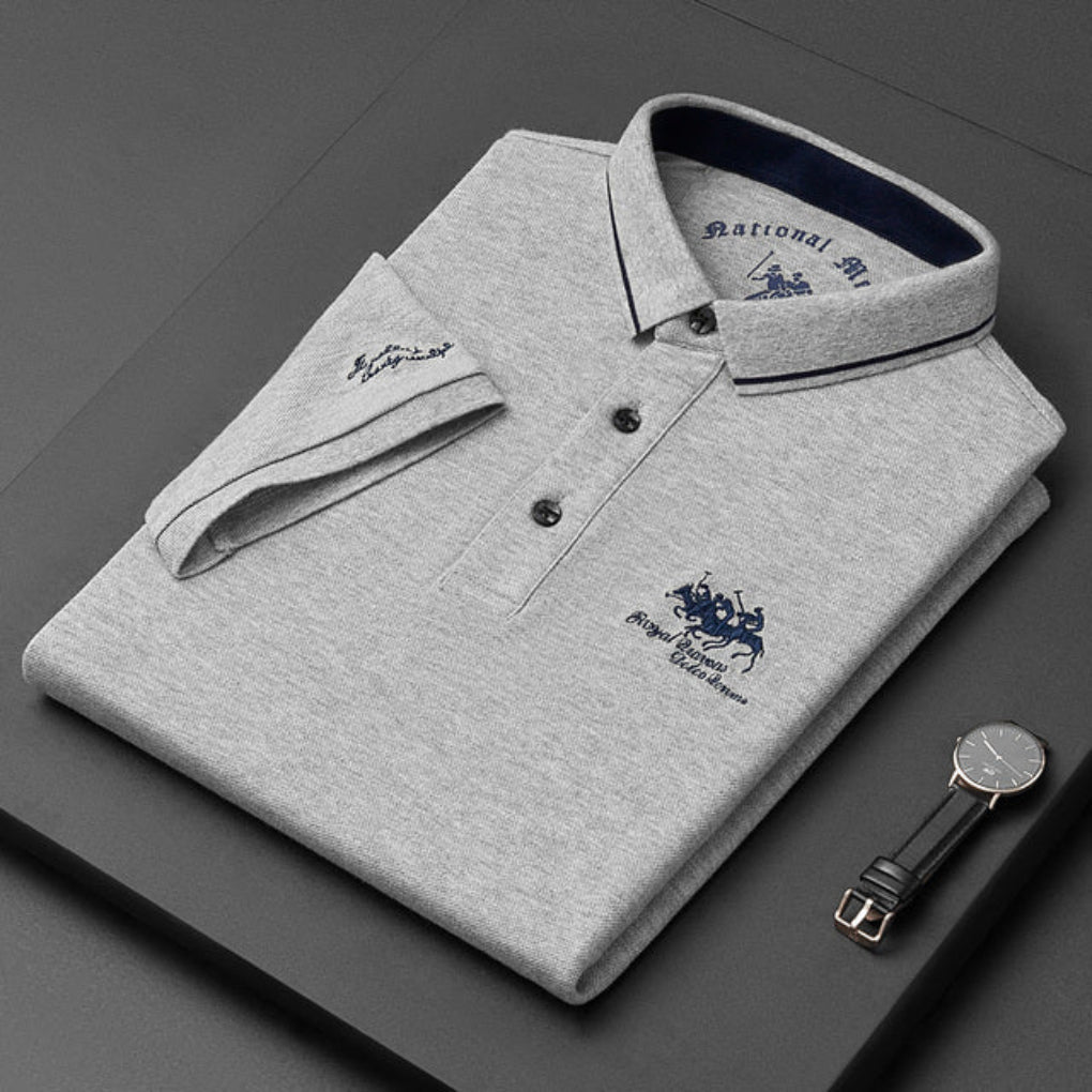Polo de Hombre Manga Larga – Logo Bordado Premium Estilo Clásico