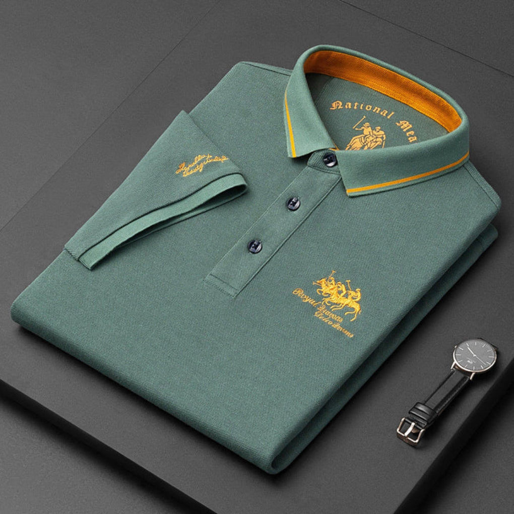 Polo de Hombre Manga Larga – Logo Bordado Premium Estilo Clásico