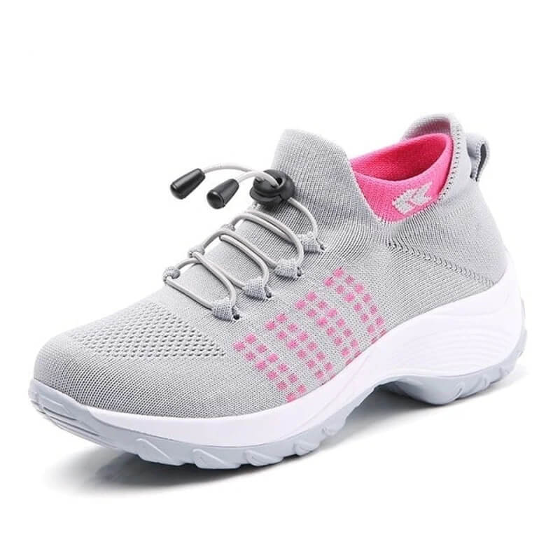 Zapatillas de Punto con Plataforma – Suela Elástica y Comodidad Tipo Nube