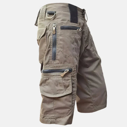 Momount Men Cargo Shorts – Multi-Pocket Zip D-Ring Tactical Work Utility