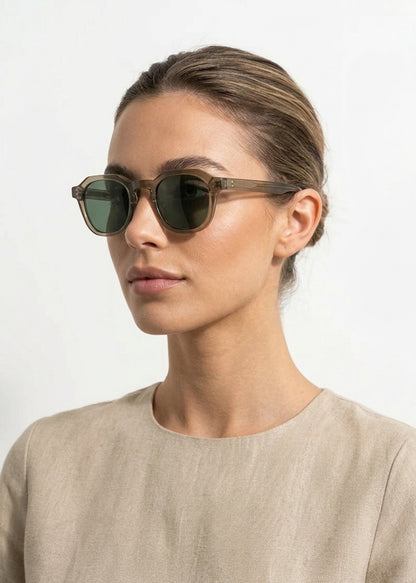 Moss Green Sunglasses | UV400, Natural Tone, Refined