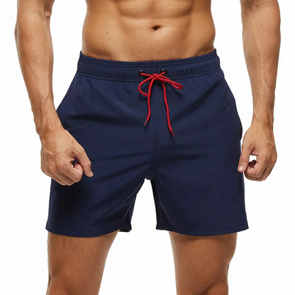 Bañadores de Hombre – Bañador Azul con Forro de Malla, Cintura Elástica y Bolsillos