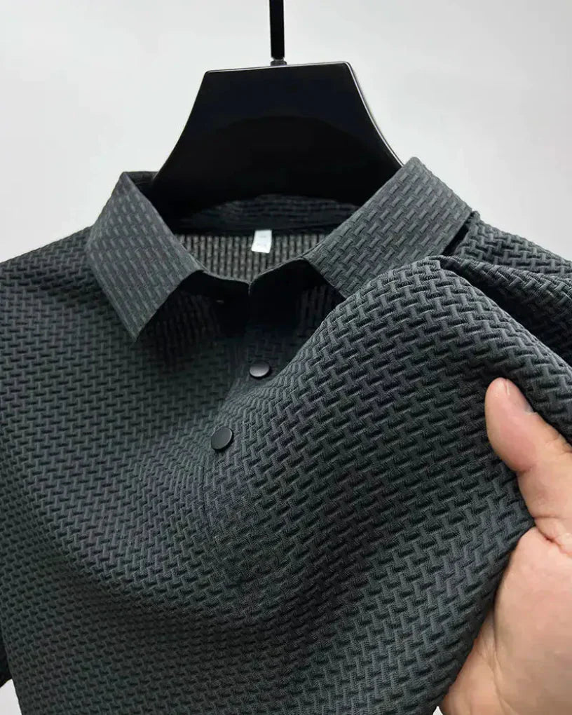 Polo de Hombre Punto Waffle – Textura Sutil Manga Corta Casual