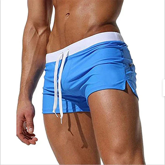 Bañadores de Hombre – Bañador Slim Fit con Bolsillo de Cremallera y Secado Rápido