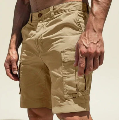 Pantalones Cargo de Hombre – Pantalón Corto Slim Fit de Algodón con Cierre de Botón