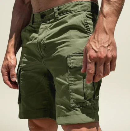Pantalones Cargo de Hombre – Pantalón Corto Slim Fit de Algodón con Cierre de Botón