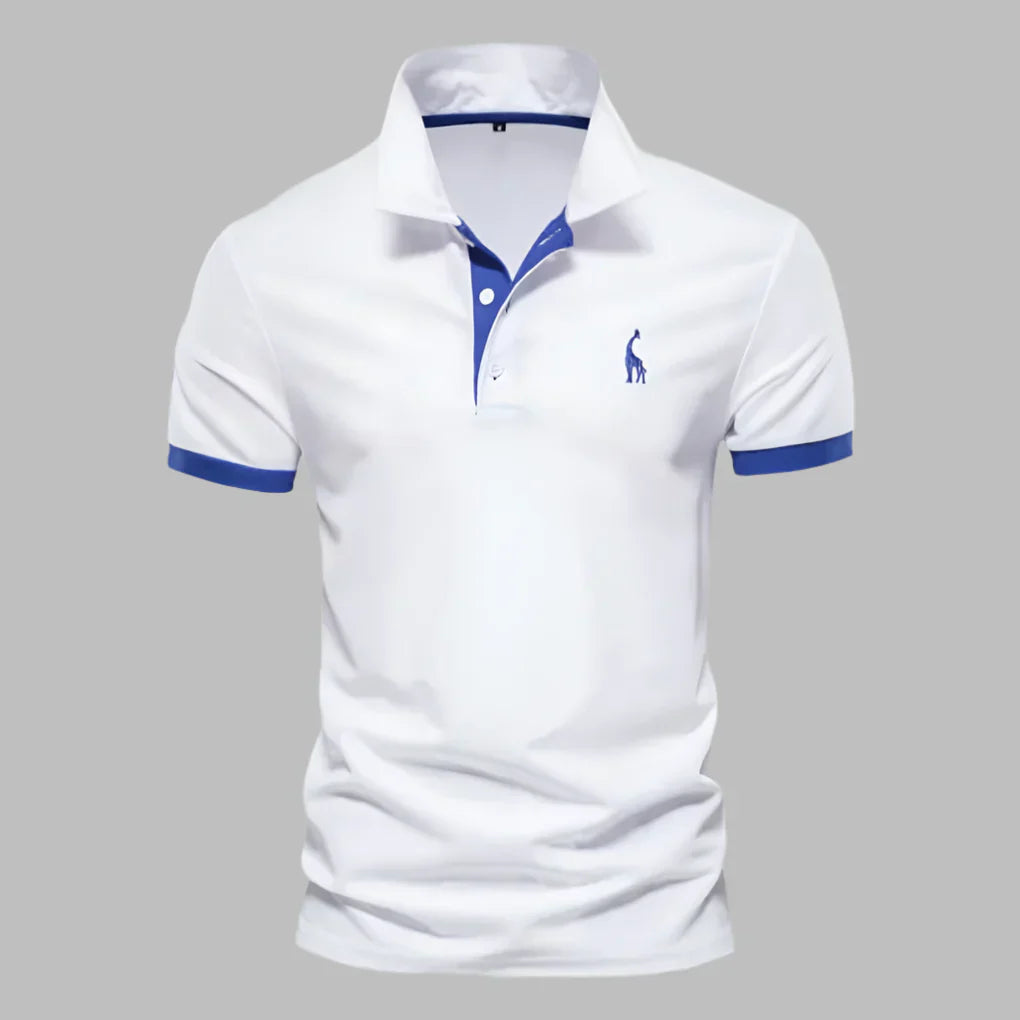 Polo de Hombre Momount – Tira en Contraste con Logo Bordado Classic Fit
