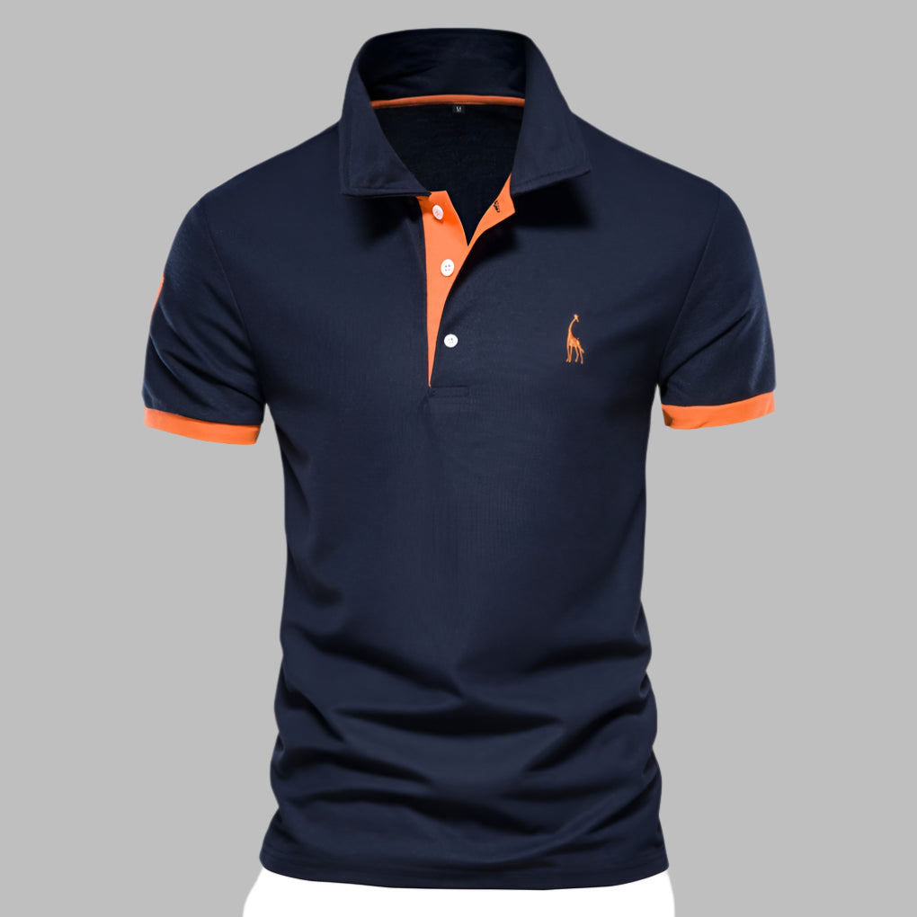 Polo de Hombre Momount – Tira en Contraste con Logo Bordado Classic Fit