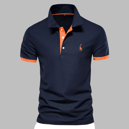 Polo de Hombre Momount – Tira en Contraste con Logo Bordado Classic Fit