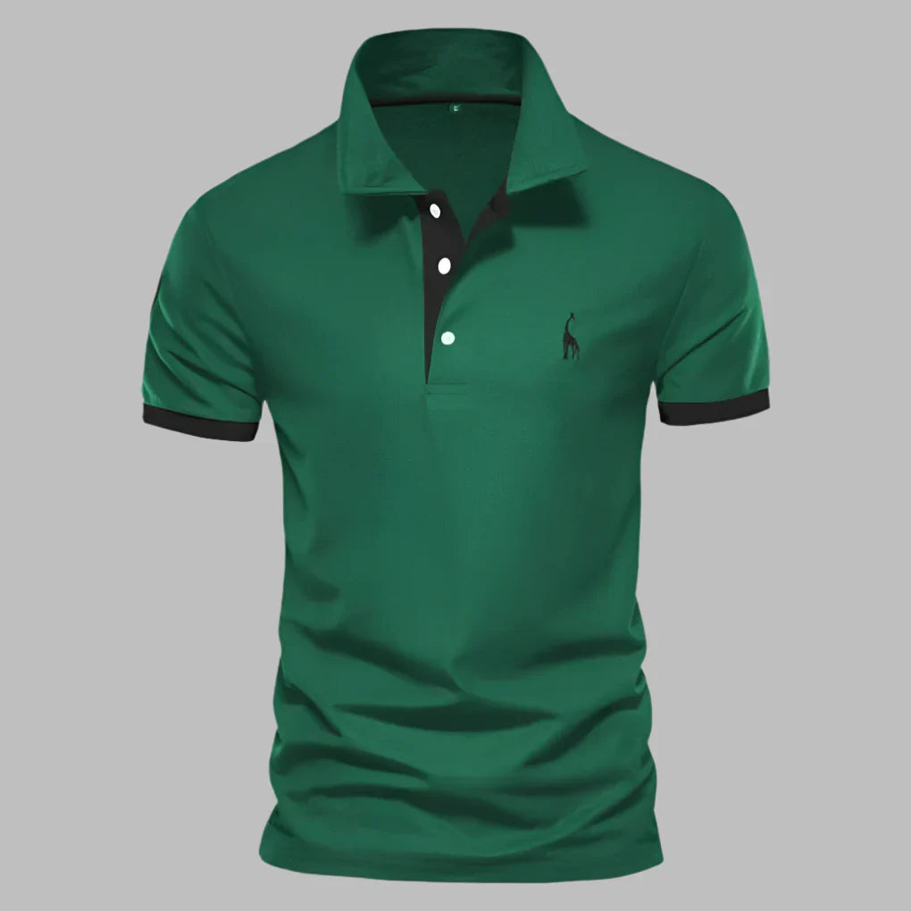 Polo de Hombre Momount – Tira en Contraste con Logo Bordado Classic Fit