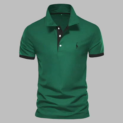 Polo de Hombre Momount – Tira en Contraste con Logo Bordado Classic Fit