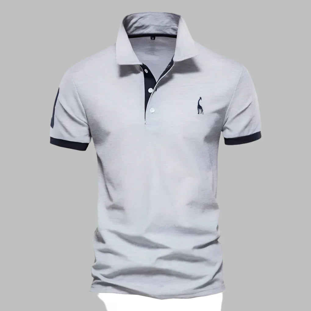 Polo de Hombre Momount – Tira en Contraste con Logo Bordado Classic Fit