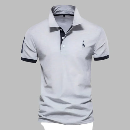 Polo de Hombre Momount – Tira en Contraste con Logo Bordado Classic Fit