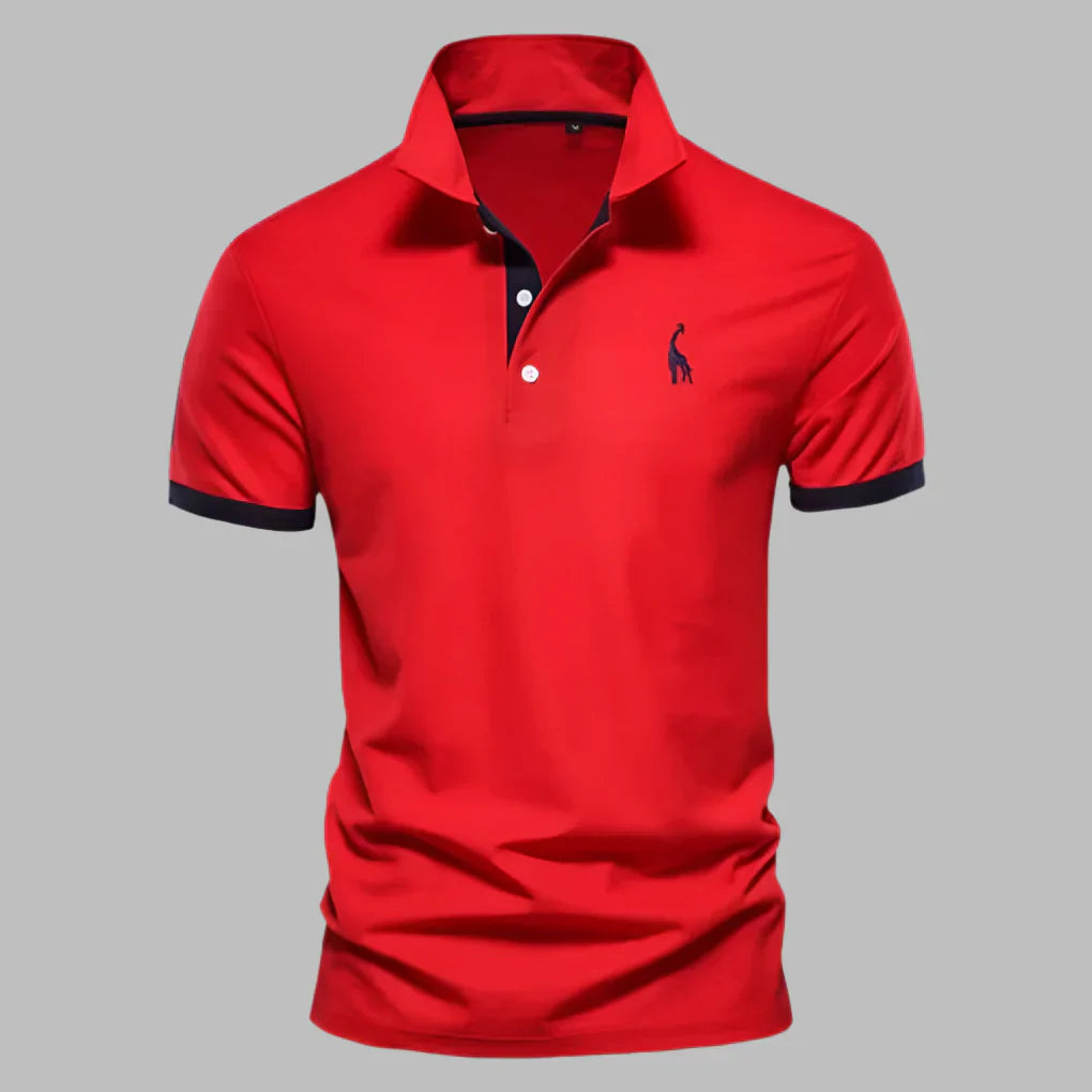 Polo de Hombre Momount – Tira en Contraste con Logo Bordado Classic Fit