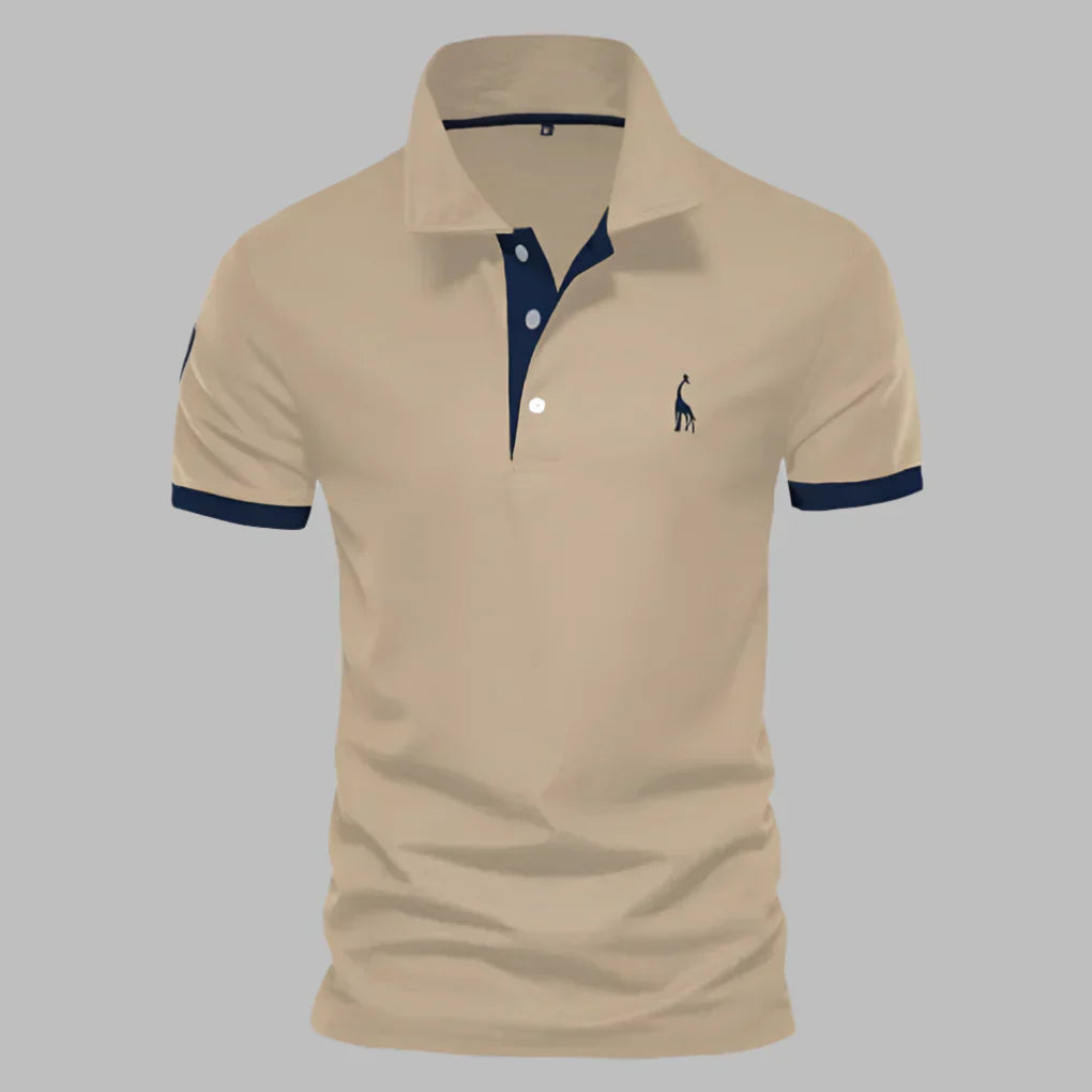 Polo de Hombre Momount – Tira en Contraste con Logo Bordado Classic Fit