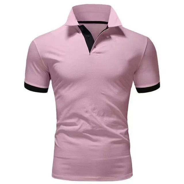 Polo de Hombre Momount – Cuello Mao con Tira en Contraste Slim Fit