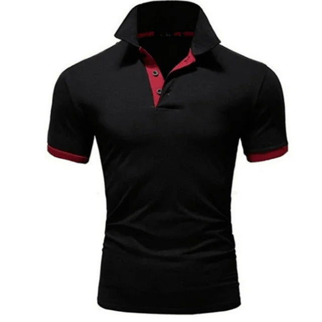 Polo de Hombre Momount – Cuello Mao con Tira en Contraste Slim Fit